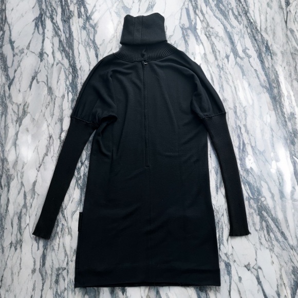 Dolce & Gabbana Black Turtle Neck Mid length Long Sleeve Knit Dress - Picture 2 of 7